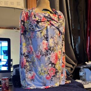 Forever 21 Floral Blouse - Pink, Yellow, and Black